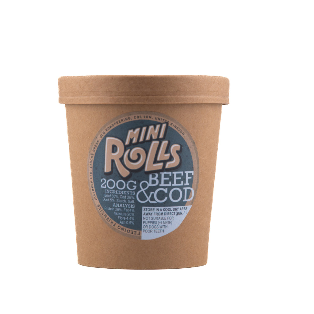 Sensory Training Treats - Mini Rolls - Beef & Cod